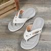 Foreign Trade 2025 Summer New European and American Large-size Pinch-on-foot Flip-flops Light and Comfortable Women's Shoes