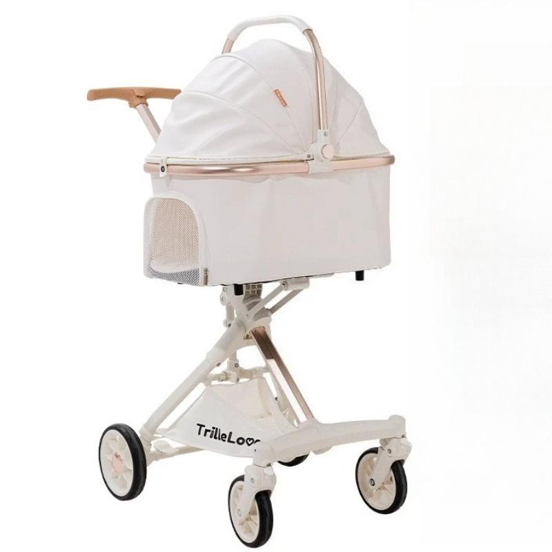 

Portable Detachable Cat Carrying Foldable Breathable Outdoor Travel Cat Stroller Waterproof Easy To Clean Pet Stroller Supplies