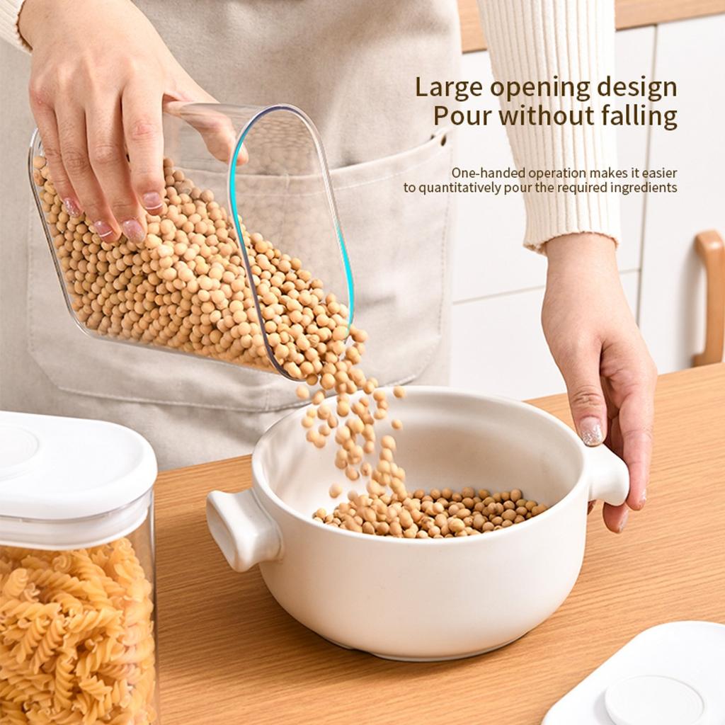 Food Storage Jars, Cereal Containers Storage, Multi-Functional Storage Jar with Airtight Lids, for Kitchen Organiser