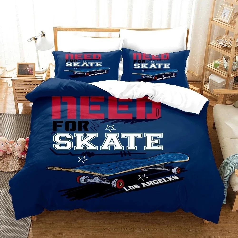 3D Print Scooter Skateboard Fashion Bedding Set Double Twin King Duvet Cover Comforter Pillowcase Boys Girls Adults Bedroom