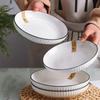 Nordic Style Jingdezhen Underglaze Ceramic Dinner Plates