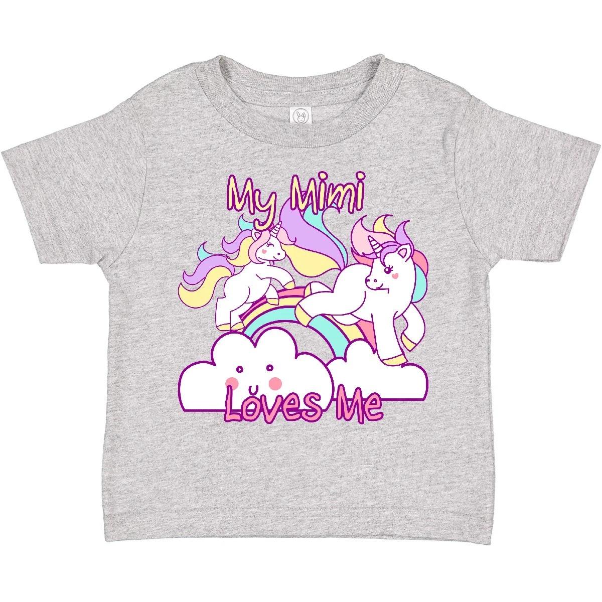 Inktastic My Mimi Loves Me Unicorn Toddler T-Shirt Grandmother Child Preschooler 110