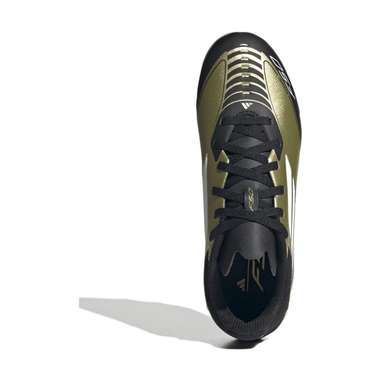 Adidas F50 League Pohodlné Lehké Protiskluzové Odolné Nízké Dětské Fotbalové Kopačky Dětské Fotbalové Kopačky Zlaté Černé Bílé IG9292