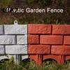 Faux Brick Garden Fence Plastic Retaining Look Edging Border Outdoor Landscape Weather Resistant Decorative Picket Panel for Flower Beds Paths