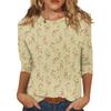 3/4-Ärmel-Shirts für Damen Print Grafik-T-Shirts Blusen Lässig Übergröße Basic Oberteile Pullover