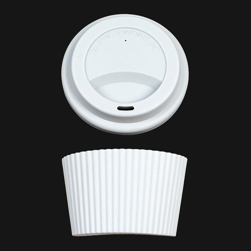 Silicone World 2PCS/Set Silicone Coffee Cup Cover Heat Insulation Anti Slip Cup Sleeve Mug Glass Cup Cover Anti-Dust Cup Lids