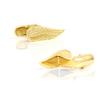Electroplated Gold Wing Copper Metal Cufflinks Men's French Shirt