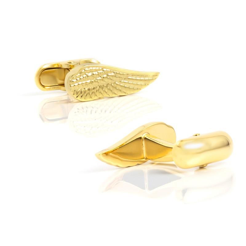 Electroplated Gold Wing Copper Metal Cufflinks Men's French Shirt