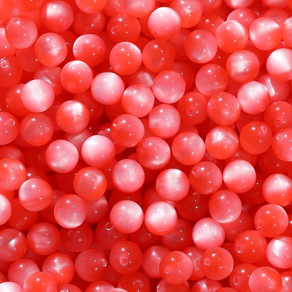 10/20Pcs/Lot 8/10/12mm Resin Imitation Cat Eye Round Beads for Handmade Making Jewelry Diy Bracelet Necklace Accessories