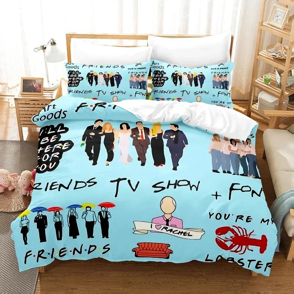 Comforter 3D Print Friends Tv Movie Bedding Set Bedroom Soft Modern S Comefortable Kids And