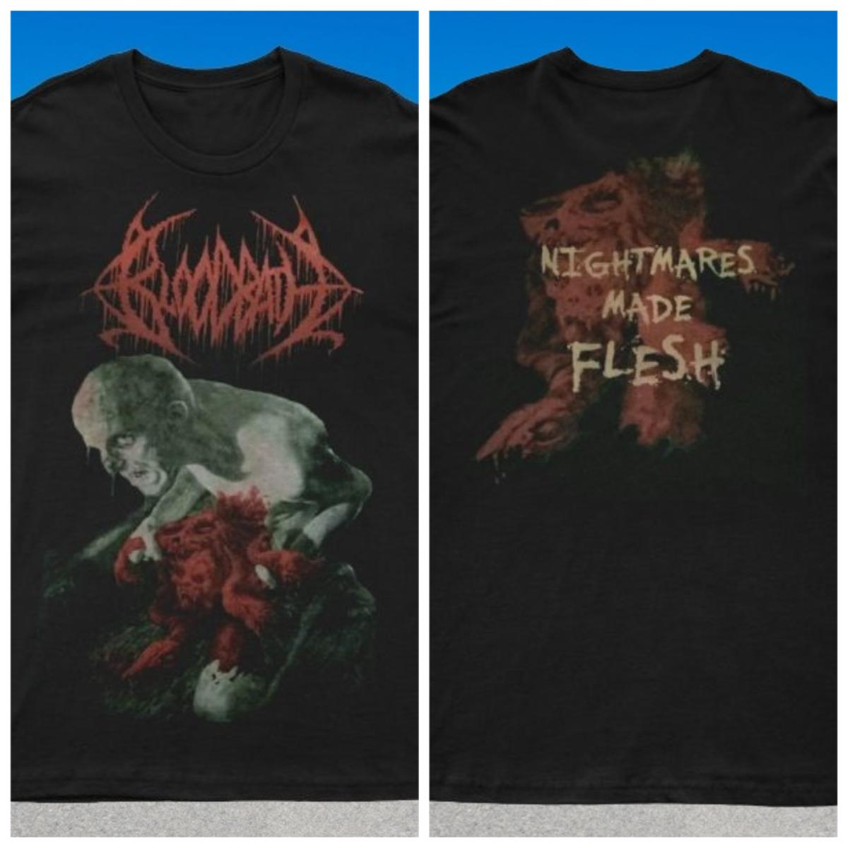 2025 New Nightmares Made Flesh Printed Unisex Street Fashion Trendy Short Sleeves Made of Pure Cotton Round S