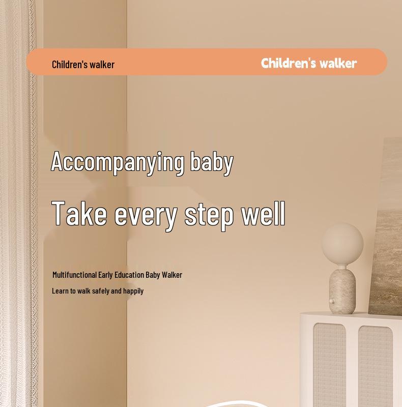 Lightweight, Anti-Rollover, Multifunctional Baby Walker for Safe Walking