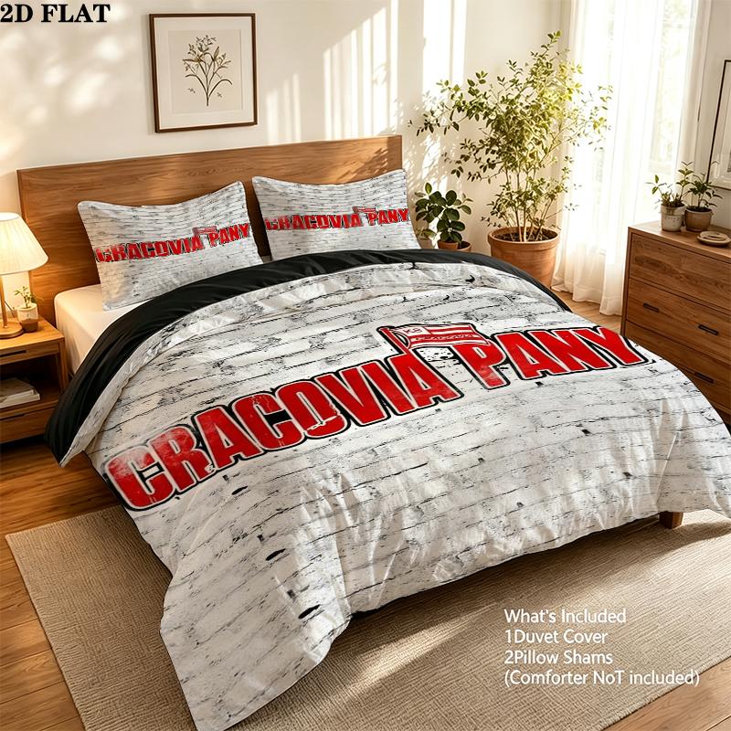 Ks Cracovia Pattern Bedding Uilt Set Uilt Cover Pillowcase Home Decoration Birthday Gift (1 * Duvet Cover + 2 * Pillowcase Without Core)