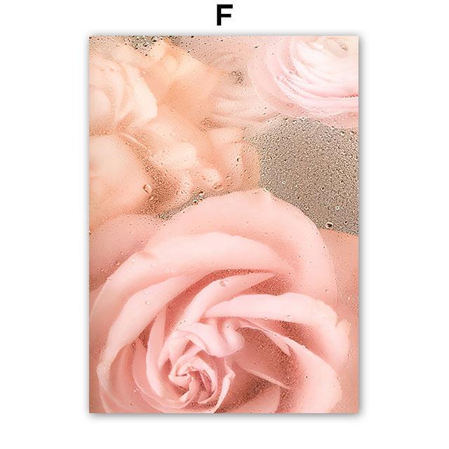 Abstrakt Flickkropp Ros Sakura Blomma Väggkonst Canvasmålning Nordiska Landskapsaffischer Och Tryck Bilder För Vardagsrumsinredning