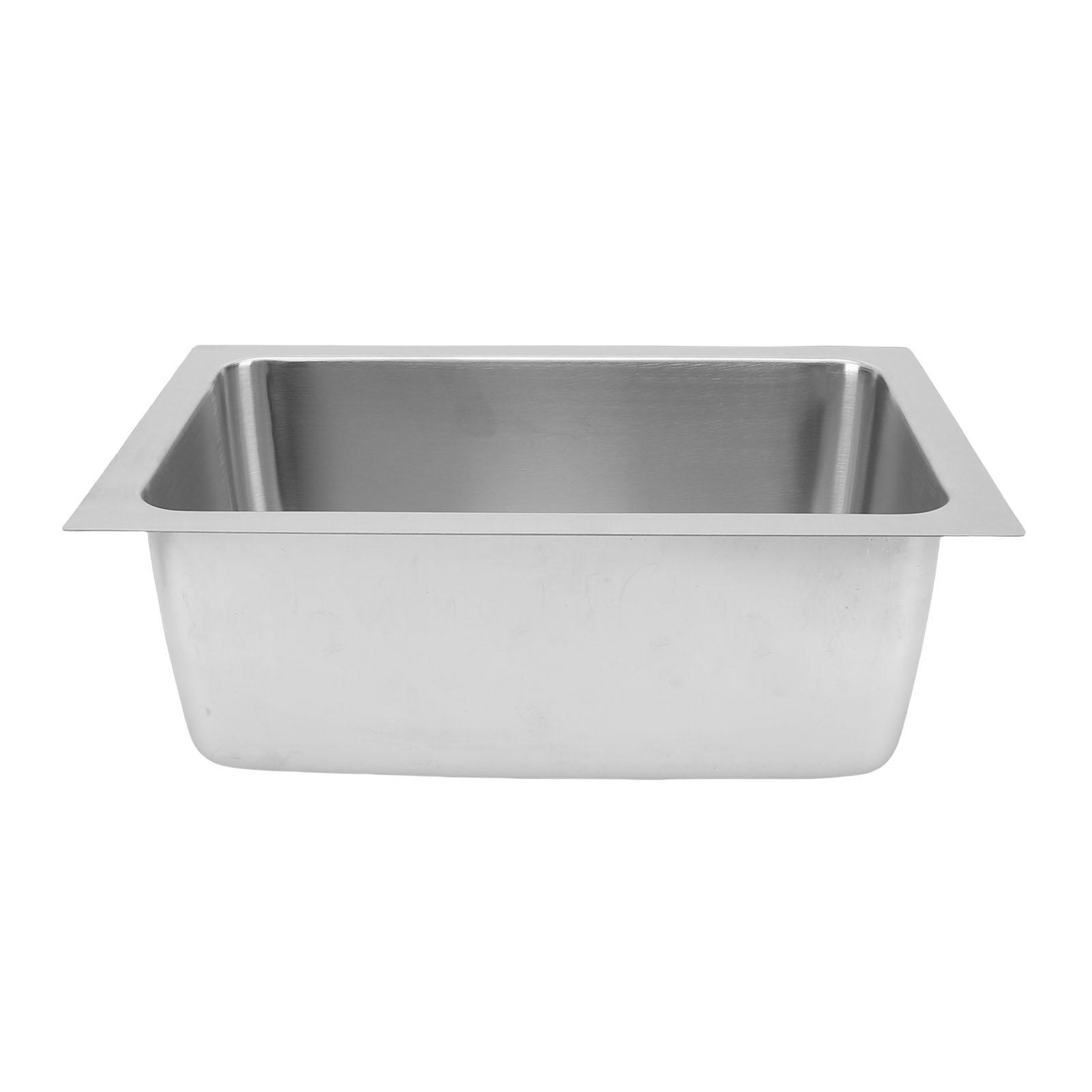 Igeteck Bar Sink 13.39X8.27x5.31in Single Bowl Stainless Steel Kitchen Sink With Drain Corrugated Pipe For Vehicle Boat Motorhome Yacht