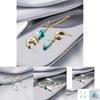 European And American Fashion Trend Asymmetrical Pearl Natural Stone Earrings For Women