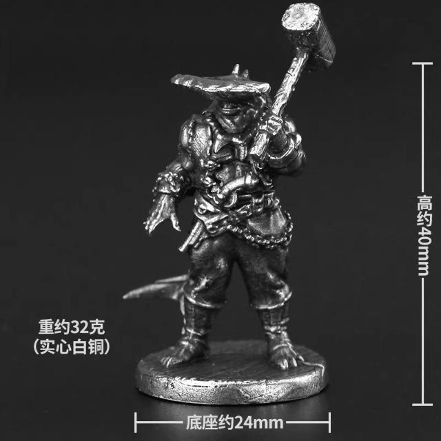 

Solid Metal Blood Ocean Shark Warrior Miniature Wargame Figure Unpainted Collectible Gift For Men Car Interior Decoration