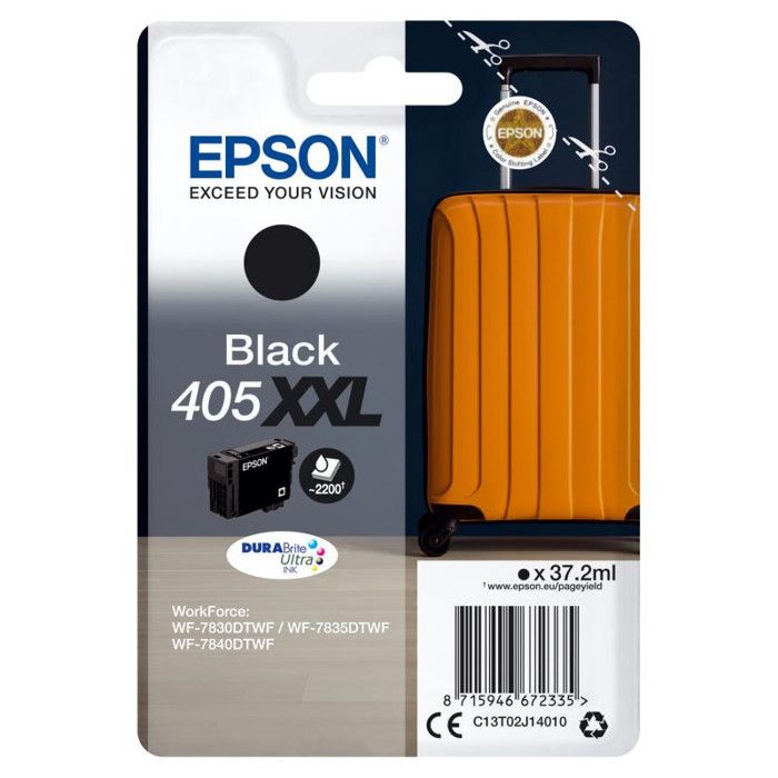 Cartouche d'encre noire EPSON 405XXL DURABrite Ultra - Pack de 1