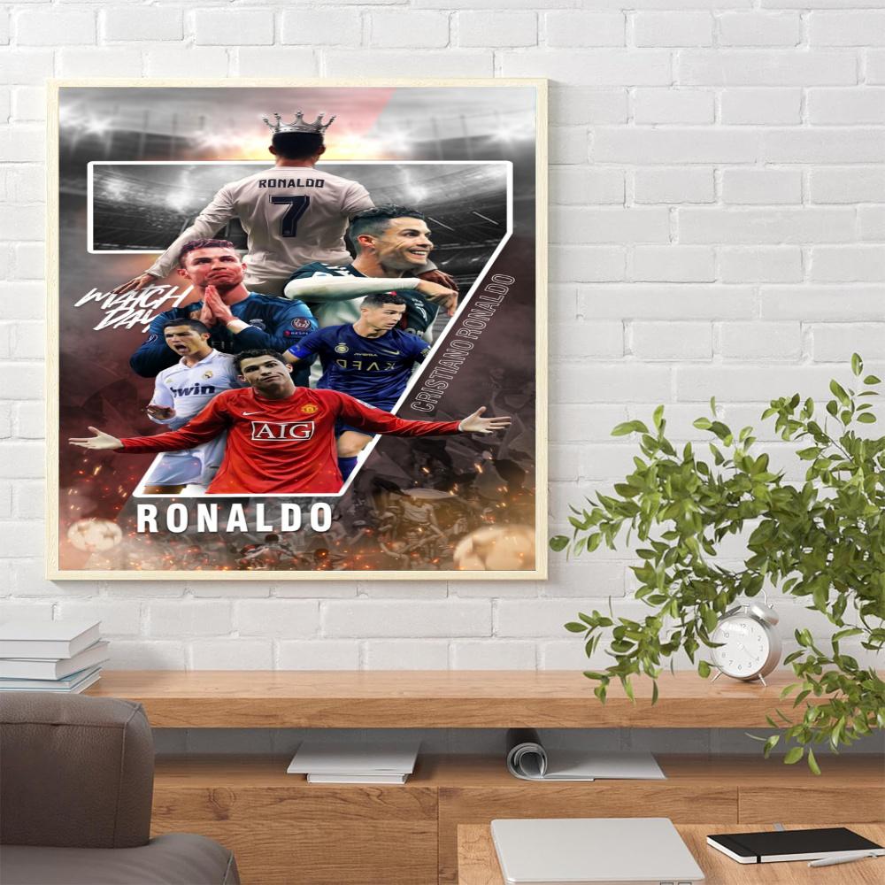 Cristiano Ronaldo 5D Diy Diamond Paintings Mosaic Wall Round Diamond Art Painting Kits Embroidery Crystal Accessories Frameless