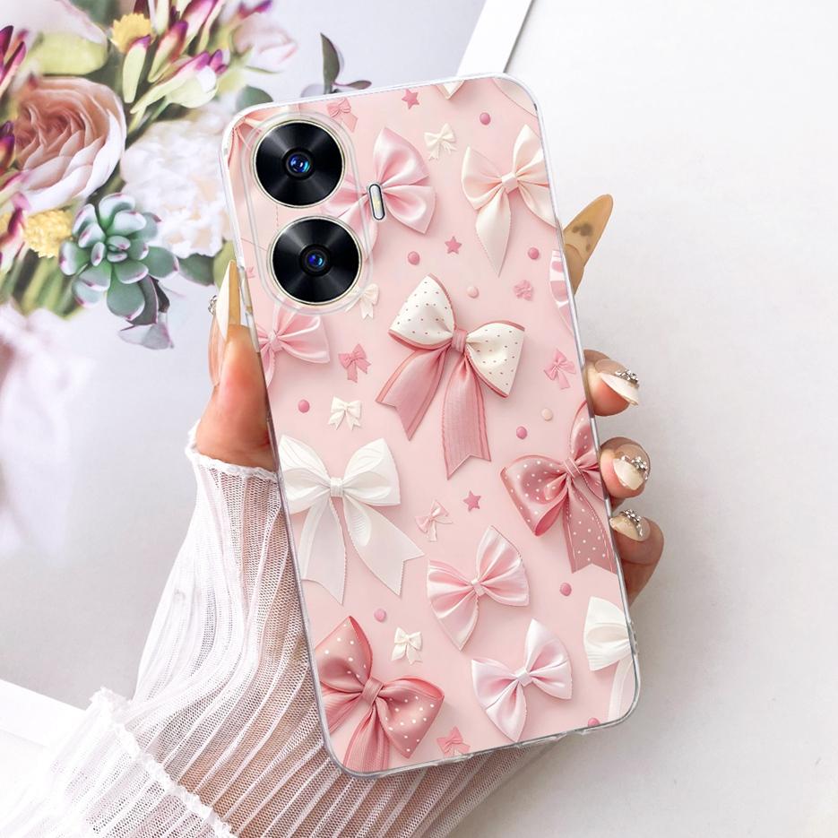 For Realme C55 Case RMX3710 New Luxury Painted Cover Clear Silicone Case For Realme Narzo N55 C 55 RealmeC55 NarzoN55 Soft Shell