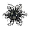 Niche Retro Hexagonal Crystal Brooch Female Personality Metal Style Corsage Simple Coat with Accessories