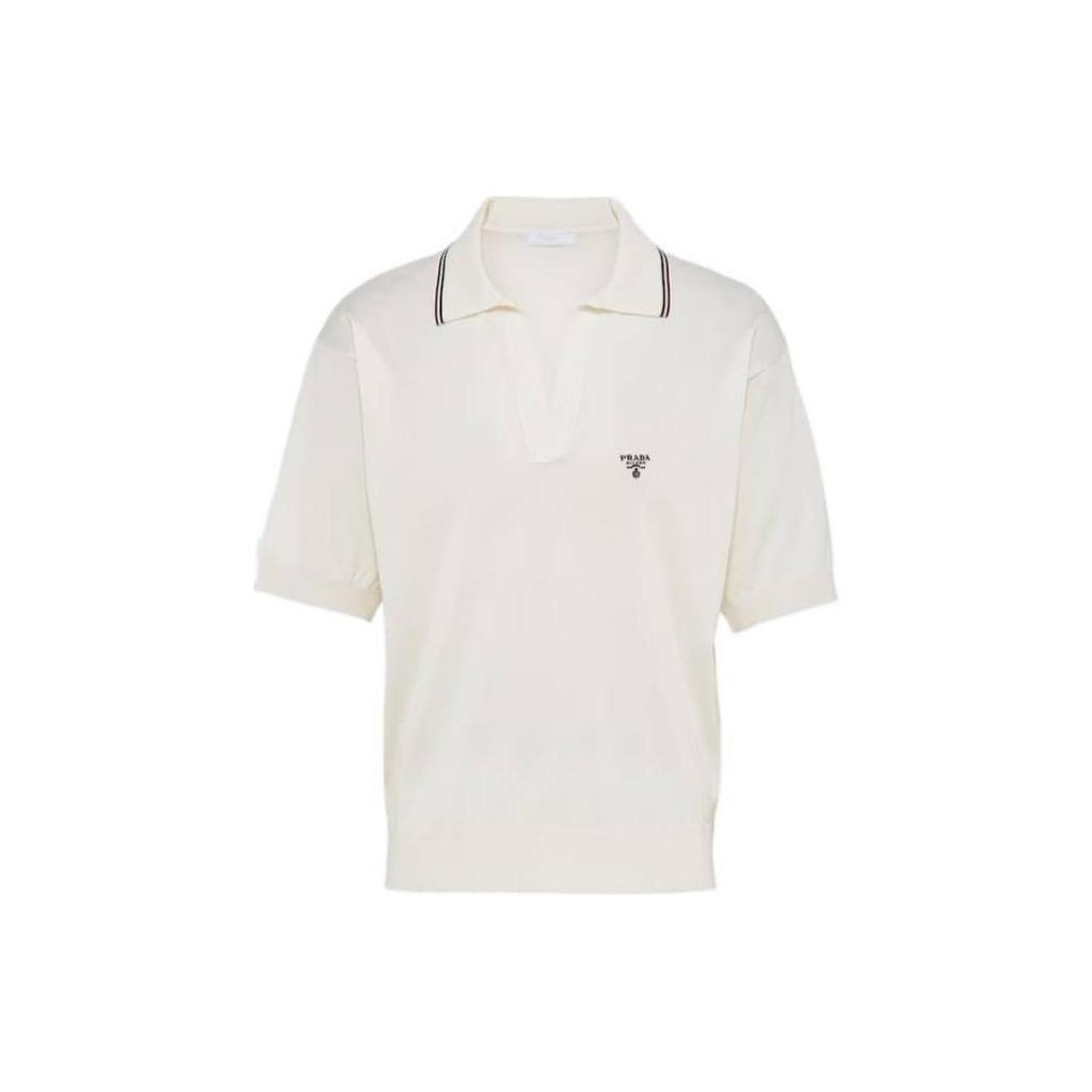 PRADA Logo Embroidered Short-Sleeved Polo Shirt UMB765-14HB-F0009-S-OOO