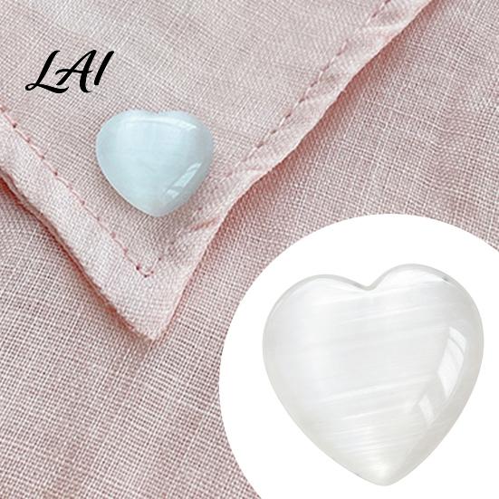 Magnetic Collar Button Cat's Eye Stone Button No Sew Safety Pin for Neckline Embellishment Scarf Shirts Sweater Round Square Love Heart Decorative