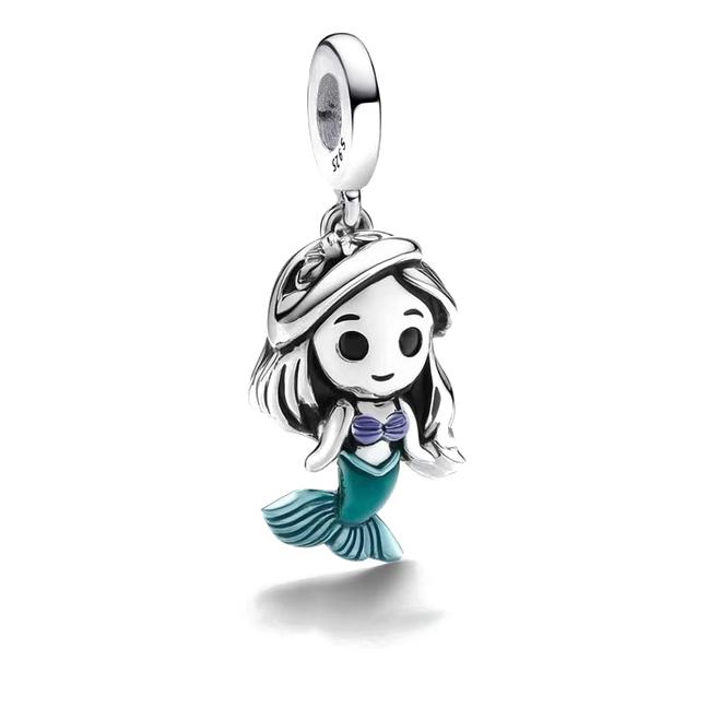 925 Silver Mermaid Princess Witch Flying Elephant Charm Beads DIY Jewelry Fashion Jewelry Accessories