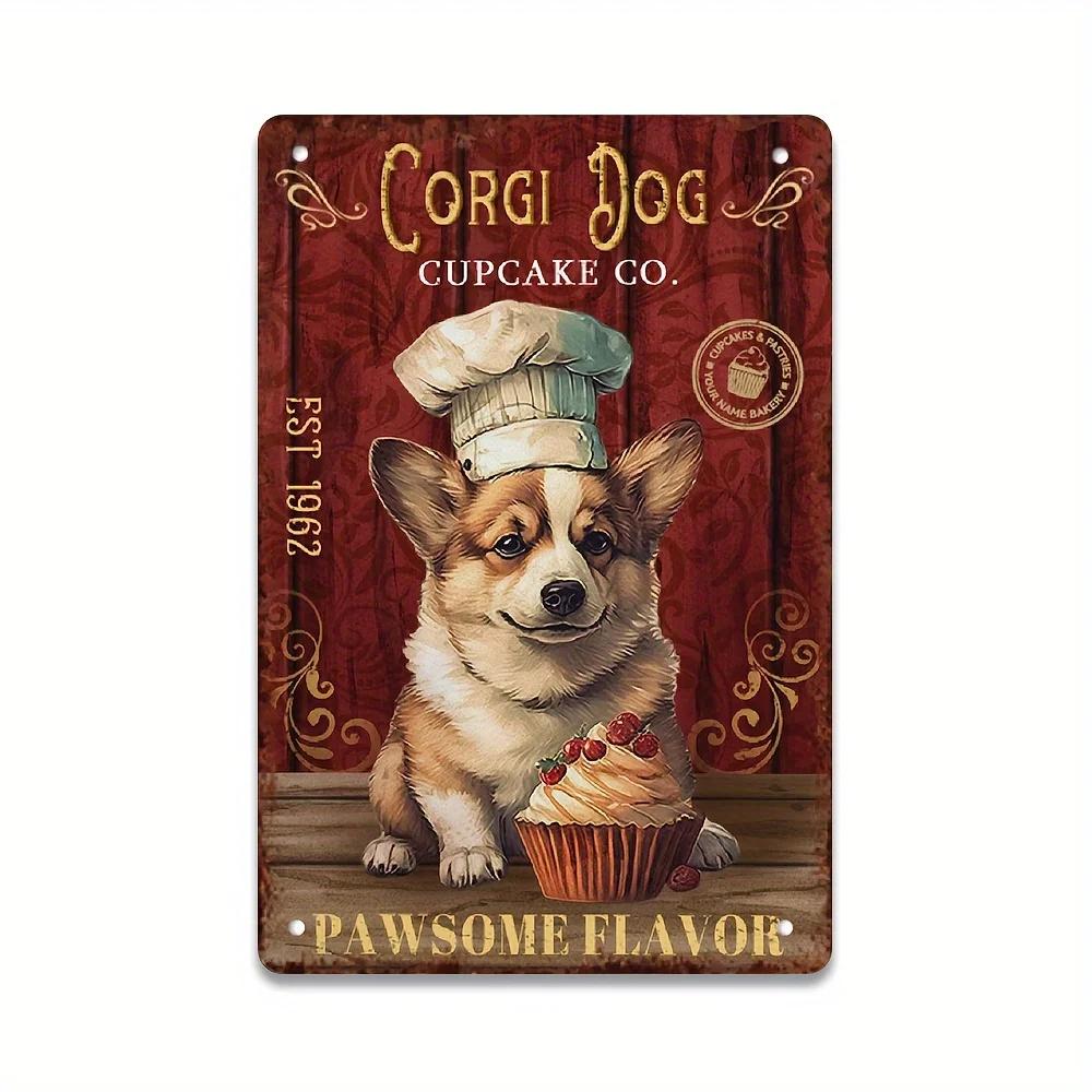 Corgi Dog Bathroom Vintage Tin Sign Roll Paper No Job Is Finished Rustic Metal Tin Sign Funny Bathroom Wall Decor Animal Sign