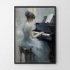 Poster Posters Paintings Woman Piano