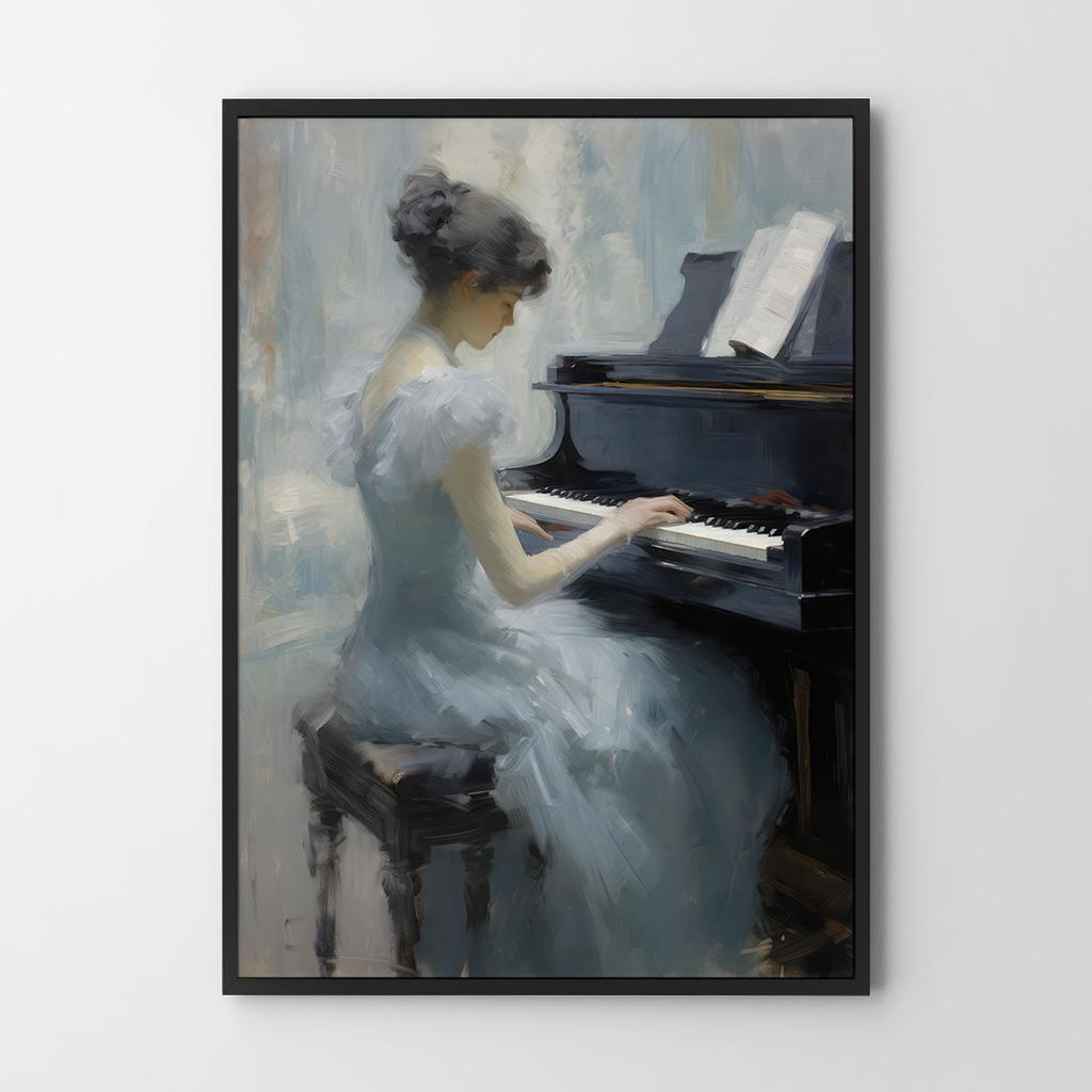 Poster Posters Paintings Woman Piano