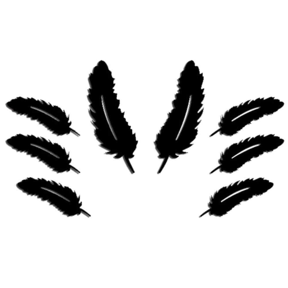 8 Pcs/Set Feather Plume 3D Mirror Wall Sticker For Living Room Art Home Decor Vinyl Decal DIY Acrylic Sticker Mural Wallpaper