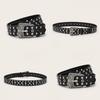 Punk Rock Pu-Ledergürtel Mit Nieten Und Sternkompass-Design Für Modebegeisterte