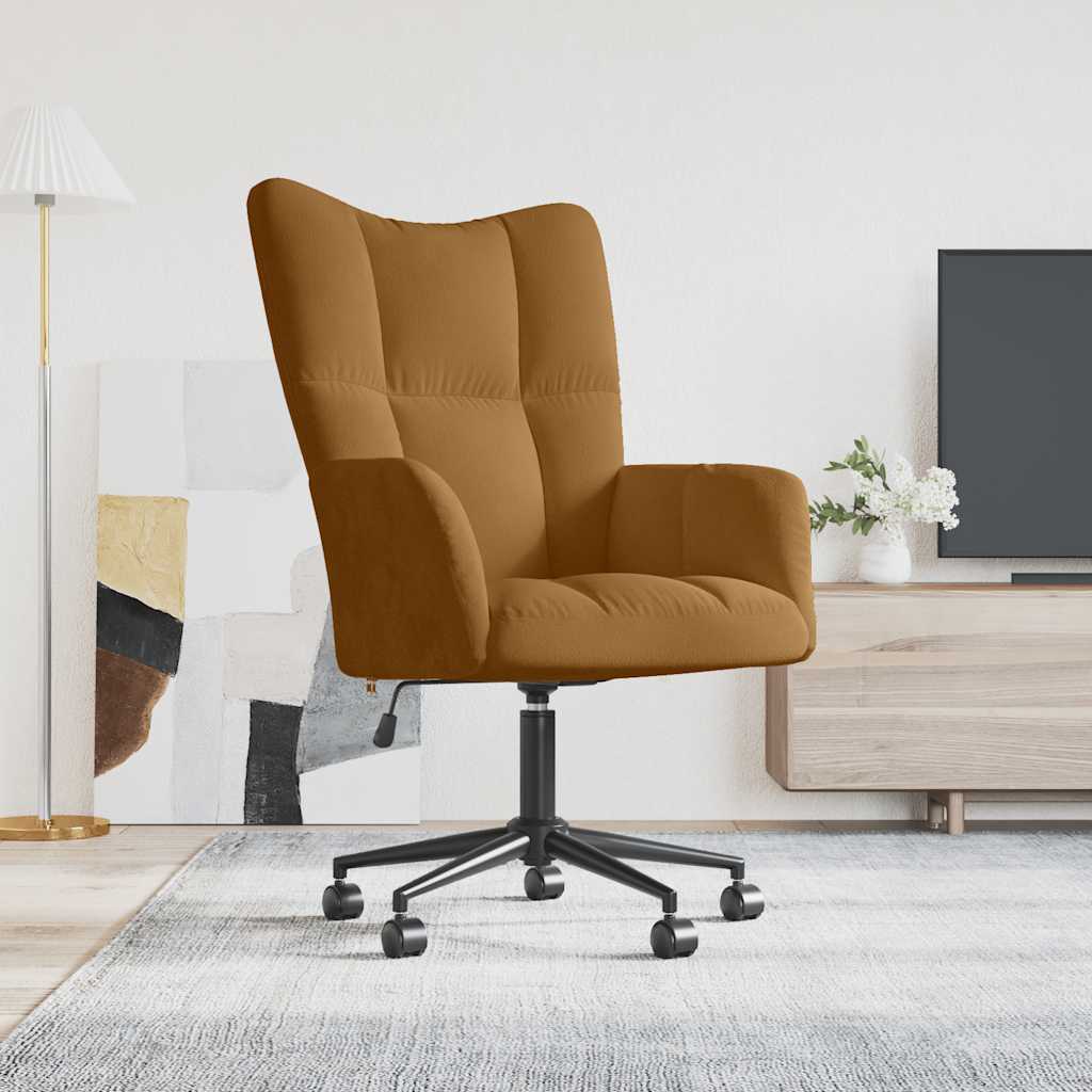 Brown Velvet Relaxation Chair
