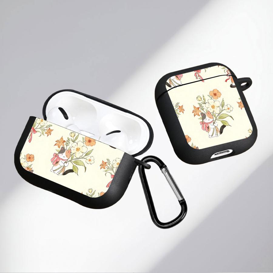 Soft Earphone Cases Cover Case For Airpods 4 1 3 Pro2 Pro Pro3 2 Flower Cat