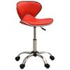 Vidaxl Office Chair, Red, Upholstered In Faux Leather