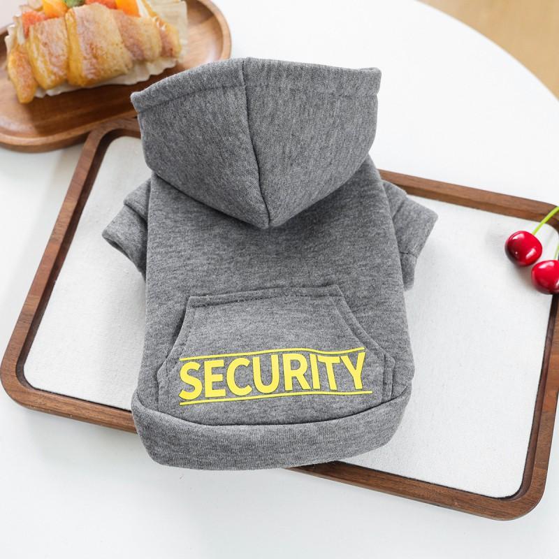 Pet Hooded Sweatshirt With Pocket Letter Print Small Dogs Cats Winter Casual Wear