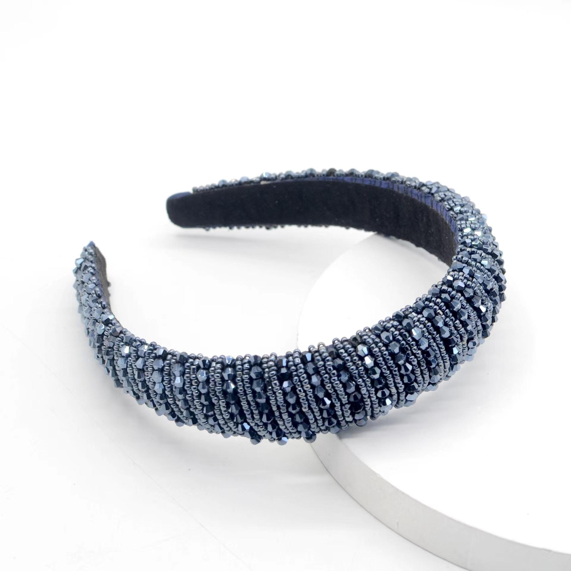 

Барочный стразовый ободок Кристальная мягкая повязка на голову Блестящие аксессуары для волос для женщин девушек