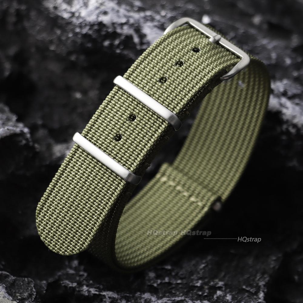 Quality Nylon Watch Strap for Smartwatch Silver Ring Buckle 18mm 19mm 20mm 22mm Man Women Ribbed Braid Replace Watch Accessories