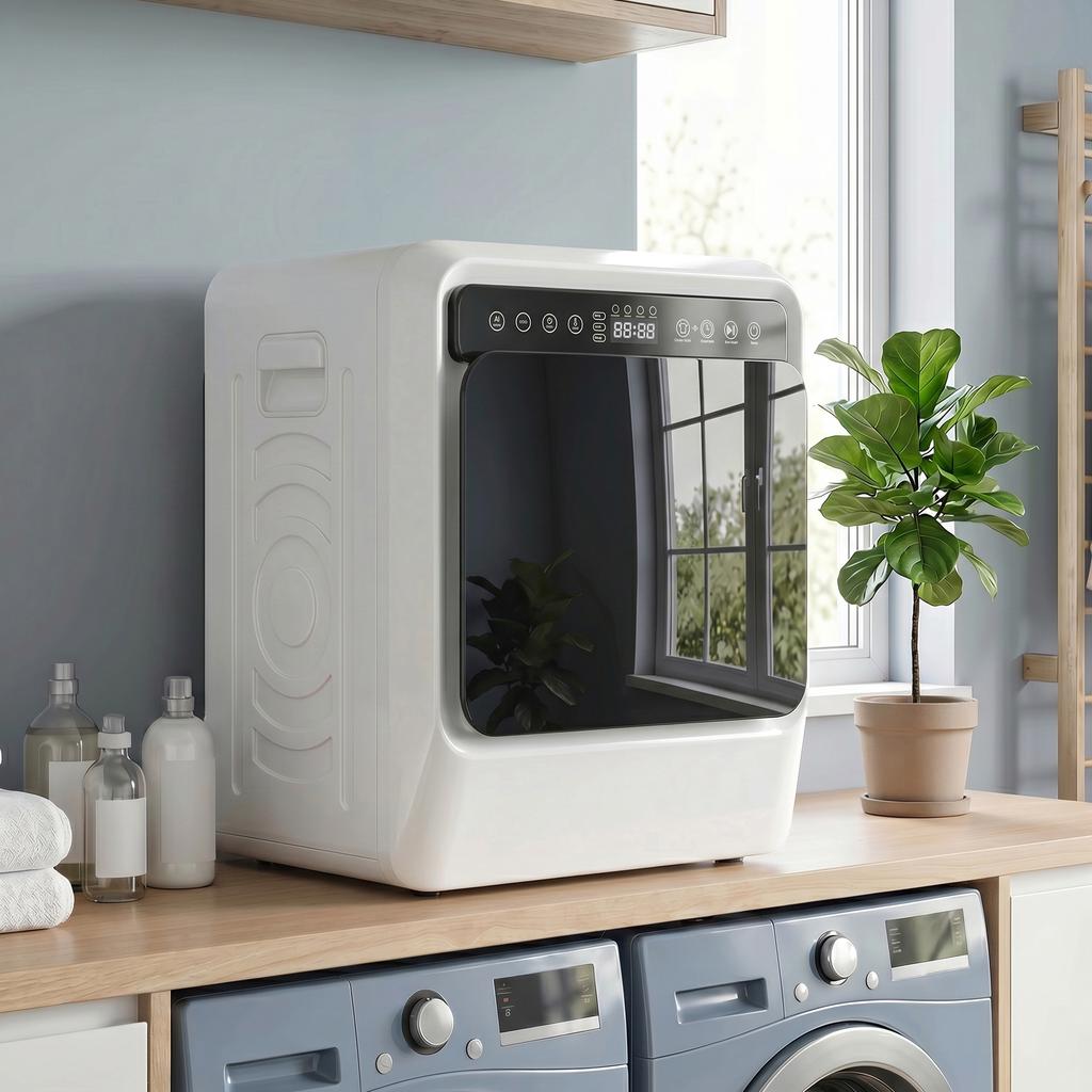 5kg Vented Tumble Dryer, 1000W Compact Tumble Dryer with Smart Drying, Freestanding Stackable Clothes Drying Machine