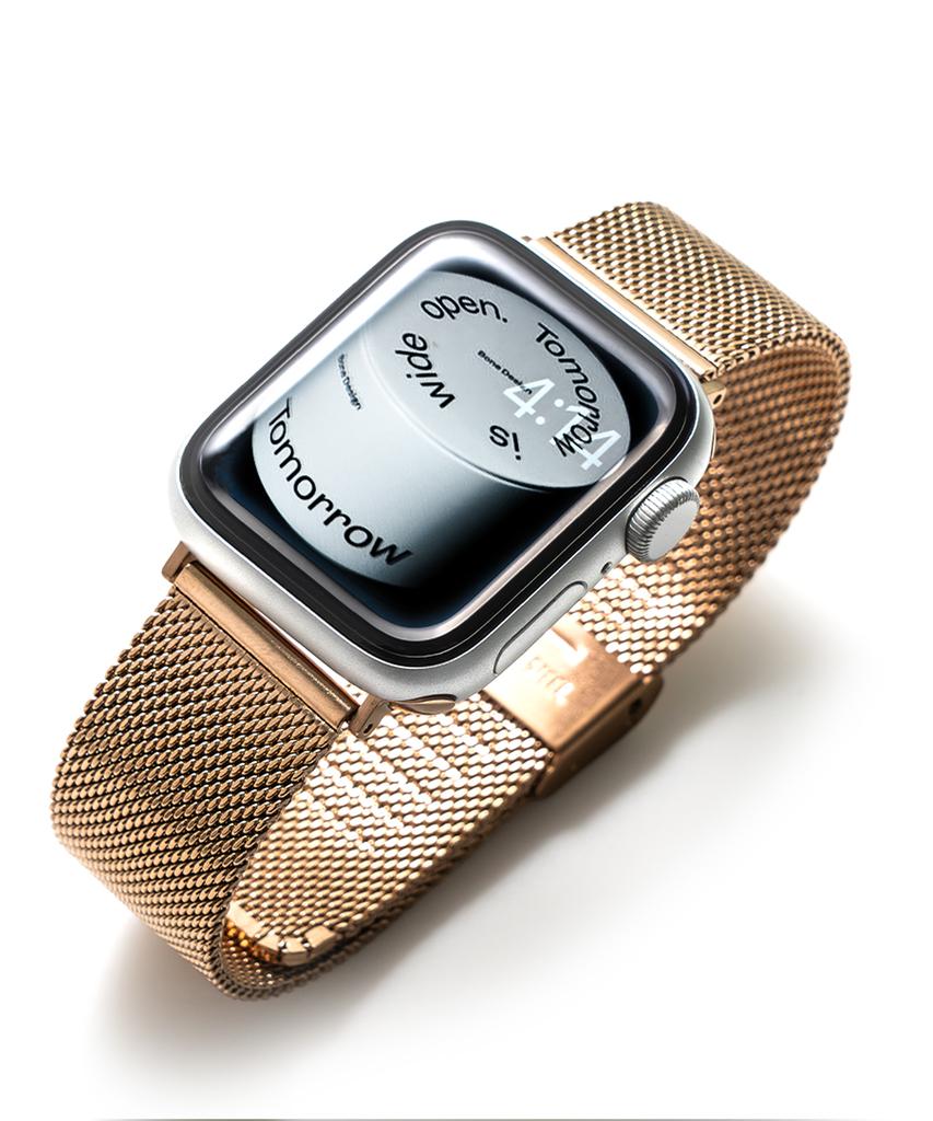 Nuateu [3Color] Milanese Loop Clip Metal Strap Compatible With All Apple Watch Models 11/10/9/8/7/6/5/4/Se3/Ultra 3