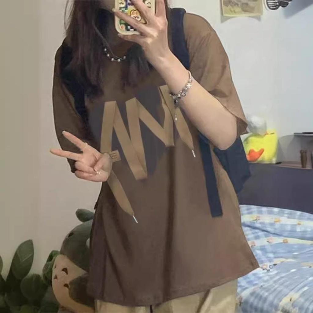 Women's Retro Oversized Heavyweight Cotton T-Shirt - Summer 2024 Design