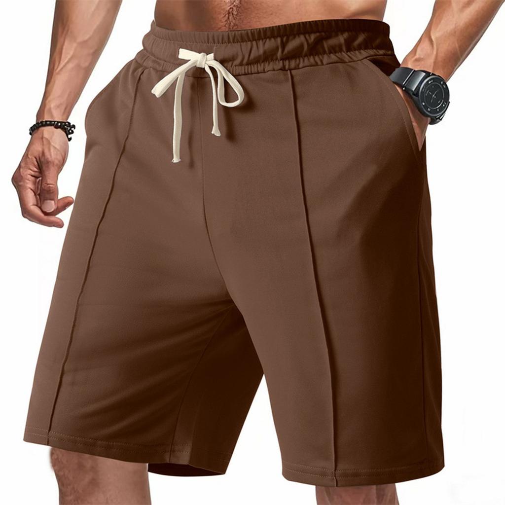 Men'S Straight Work Pants Fashionable And Casual Drawstring Shorts
