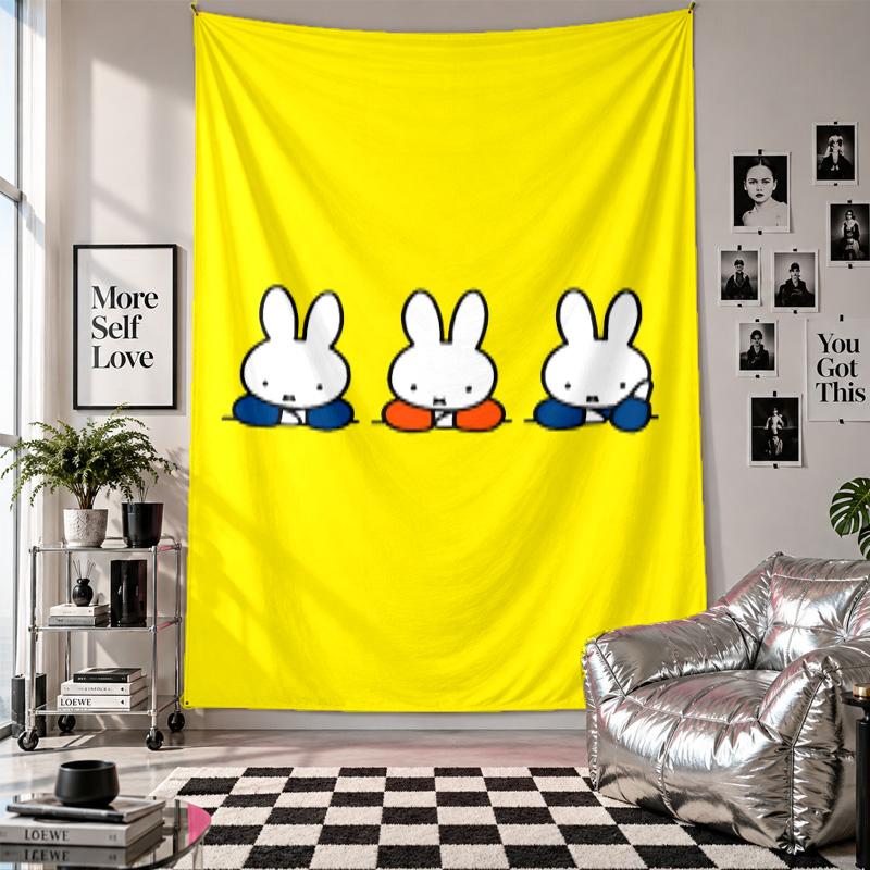 Wall TapestryMiffy Art Hanging Cloth Decorative Background Cover for Room Decoration