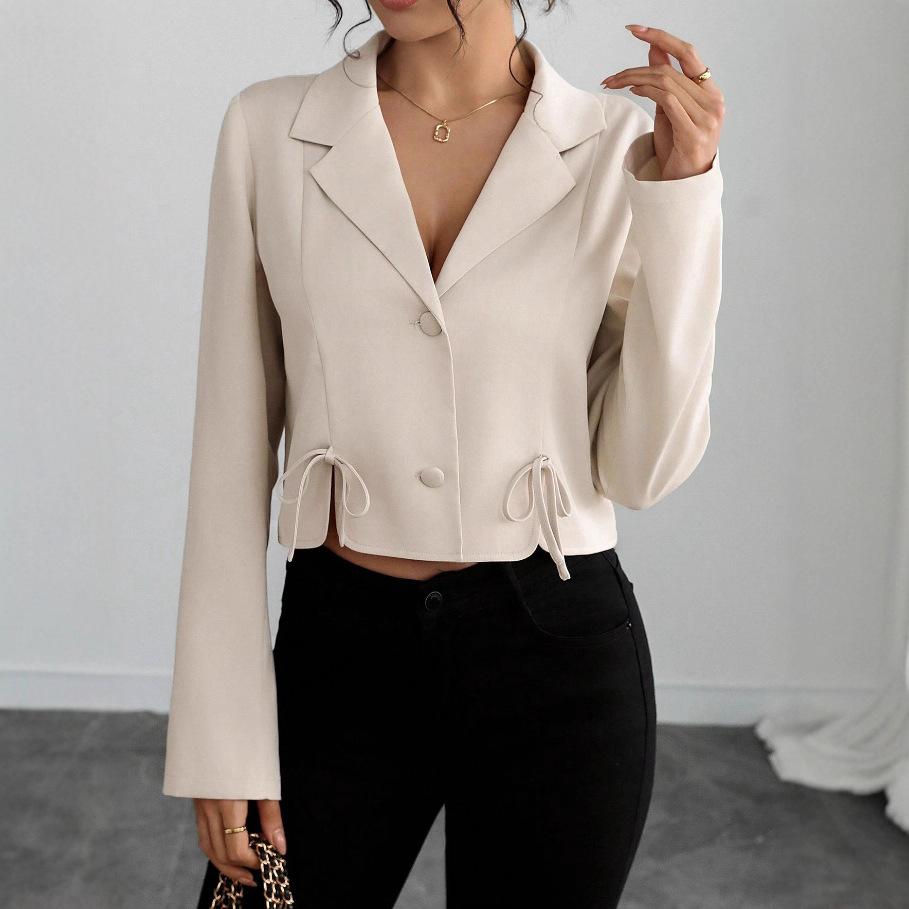 Casual Blazer spring autumn fashion Short jacket women, harajuku solid loose thin coats, Single Breasted short suit top female