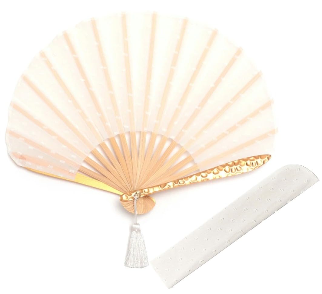 

Складной веер Shouroku для лета поставляется с веерной водой для женщин [Nishikawa Shoten] для использования, чехол, минамо, поверхность, женщины, подарок, дамы, (белый) белый