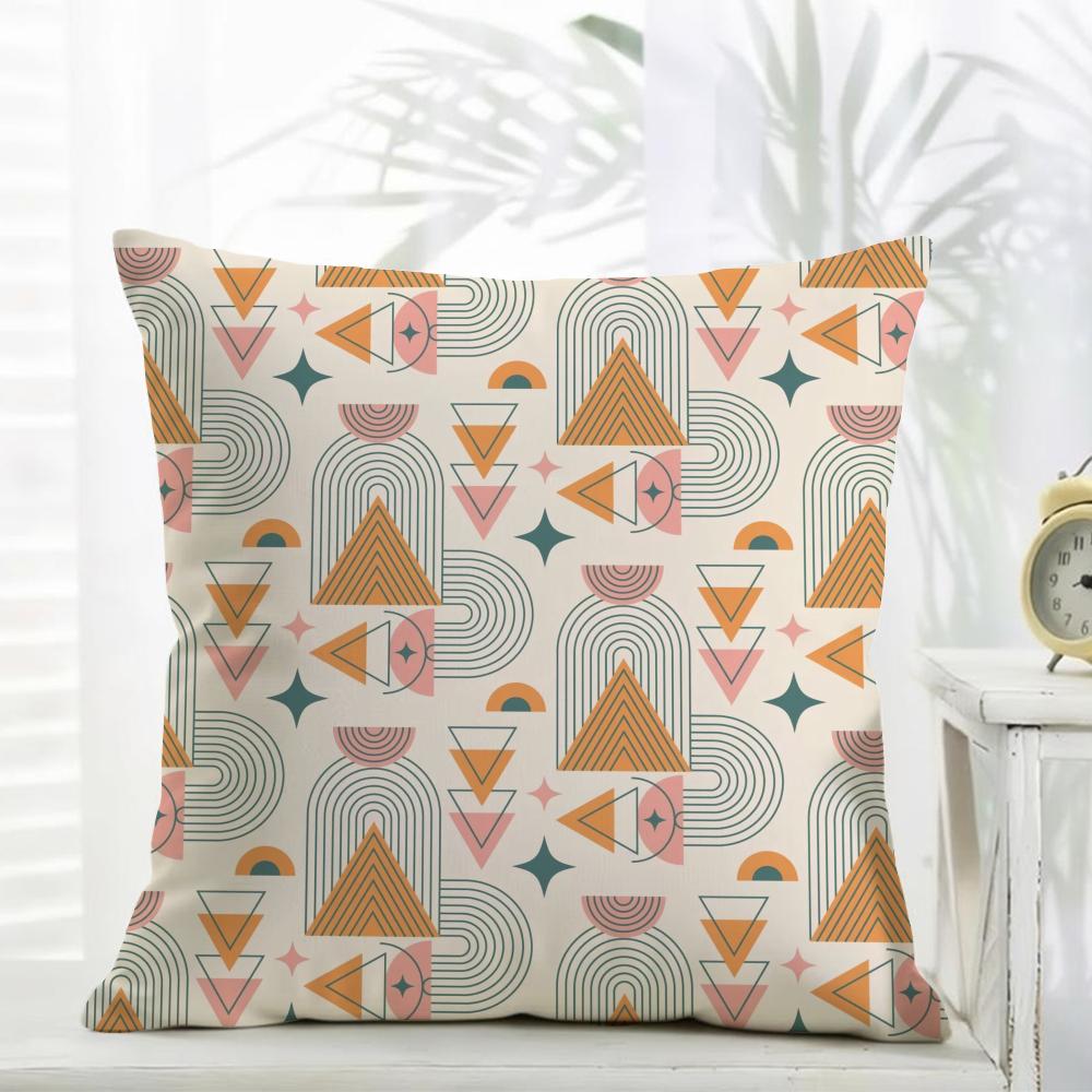 Boho Plant Nordic Cushion Cover Comfort Daily Washable Linen Soft for Sofa Bed Home Room Decor