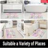 Kawaii Strawberry News Cartoon Doormat,2D Print  Floor Mat, Pastel Popcorn Entrance Rug for Girls Bedroom Living Room Decor Gift