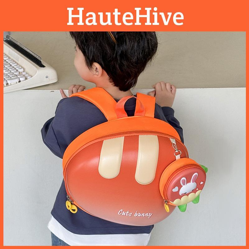 Backpack Children Cartoon Cute Kindergarten School Bags Rabbit Shape Radish