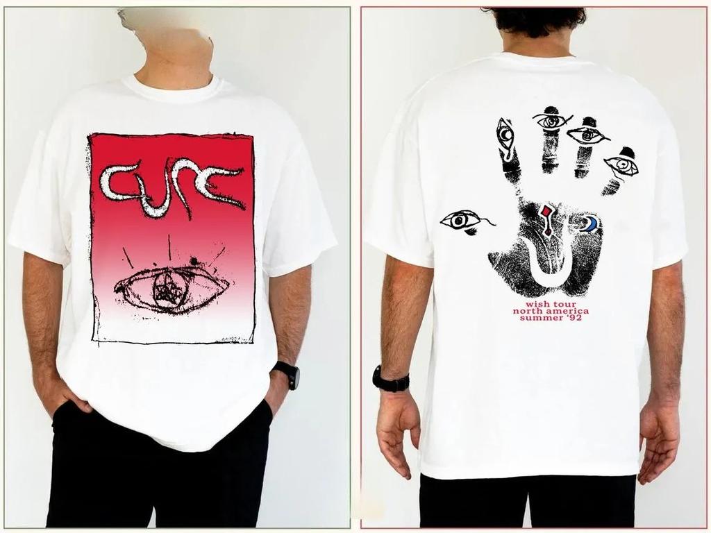 Plus Size Summer Womens Vintage The Cure Wish Tour Graphic TShirt Cotton Breathable Stylish Versatile Street Style Oversized
